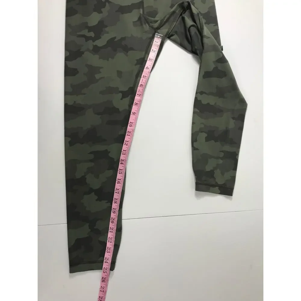 Lululemon Women's 10 Align High Rise Pant 25" Green Camo Leggings Athletic Yoga - Picture 10 of 10